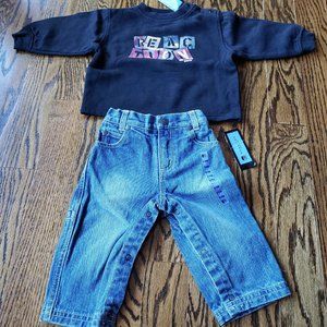 A NWT sweatshirt and jeans set